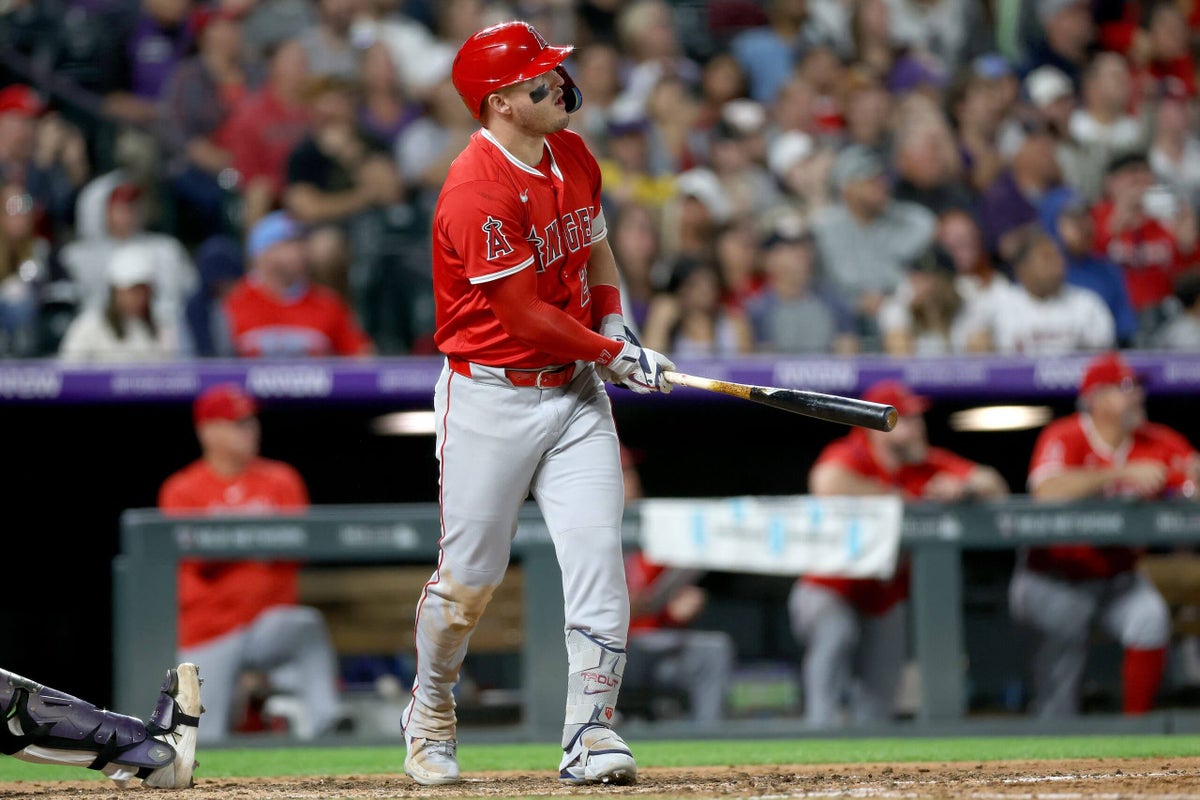 Mike Trout hits 400th home run, a 485-foot shot at Coors Field